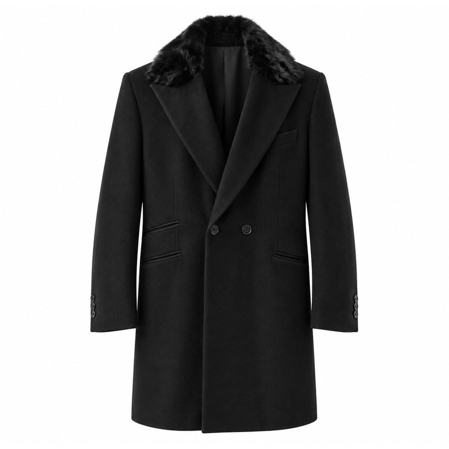 hogan - Cappotto doppiopetto con pelo