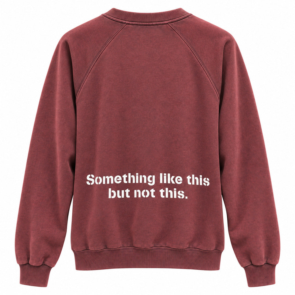 Dolce & Gabbana – burgundy crew-neck sweatshirt – back view with white text