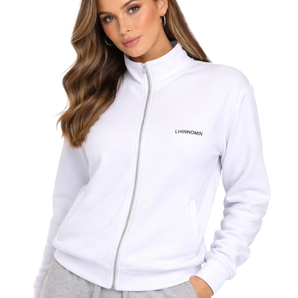 Hinnominate Zip-Up Hoodie in White