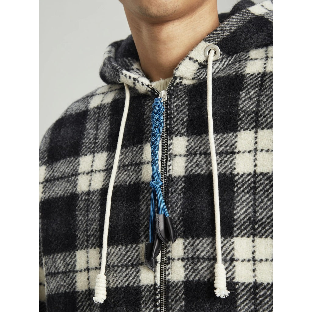 palm angels - archive check black sweatshirt, rear view