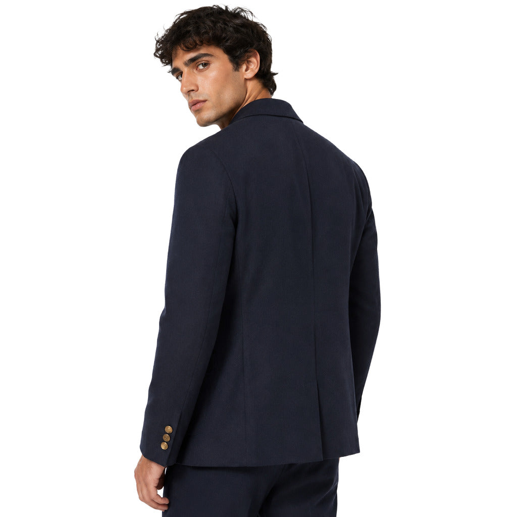 Dolce & Gabbana – blue single-breasted jacket – back view worn by model