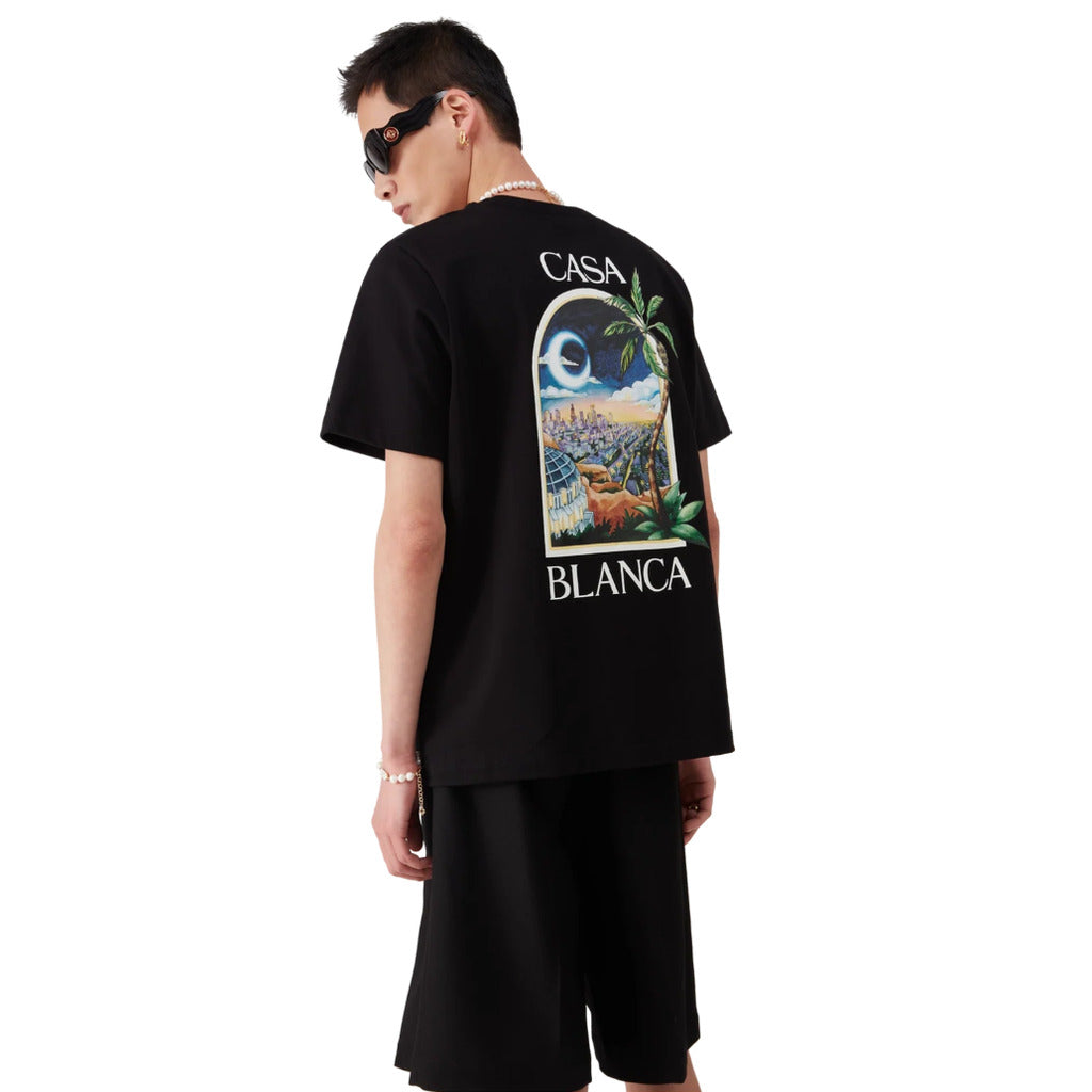 Casablanca La Night Printed T-Shirt in Black