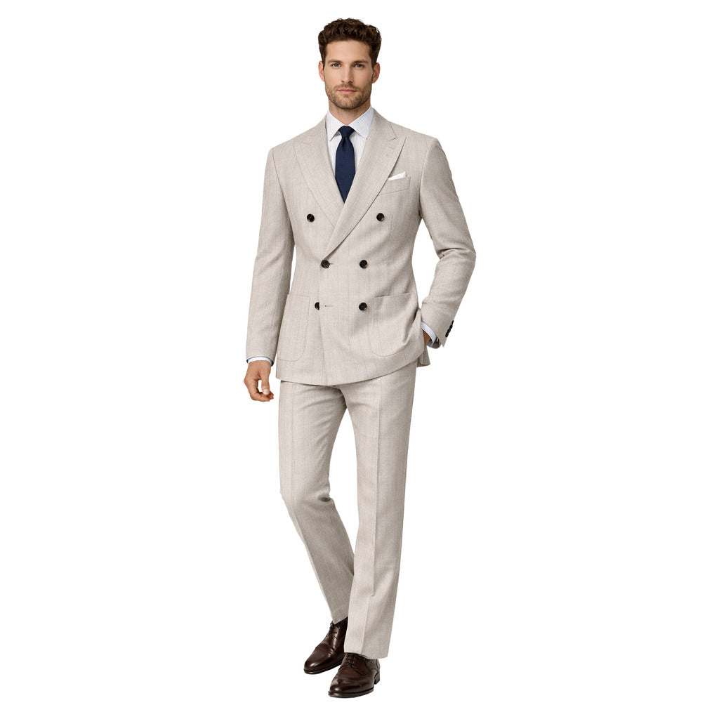 Loro Piana Tessuto Pinstriped Double-Breasted Suit