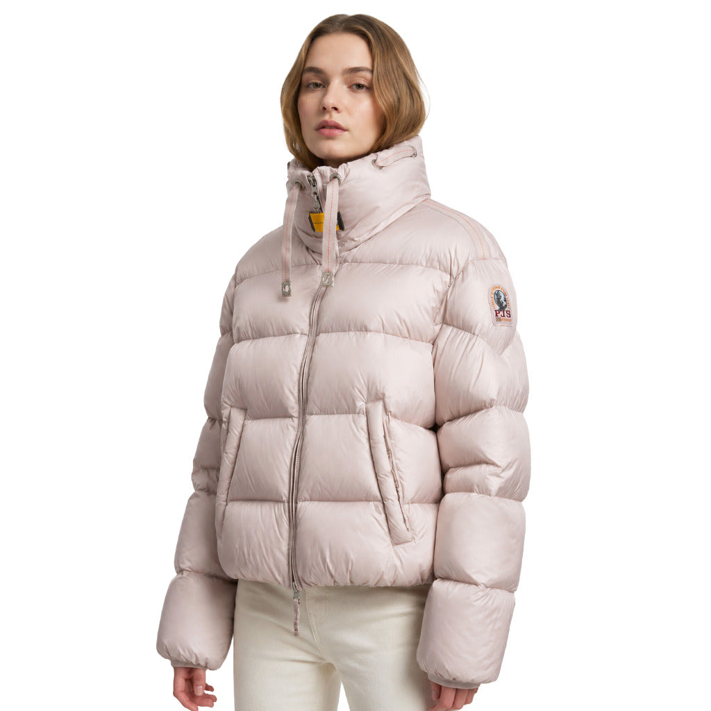 Parajumpers – Killin pink down jacket – model wearing it, shown from the front