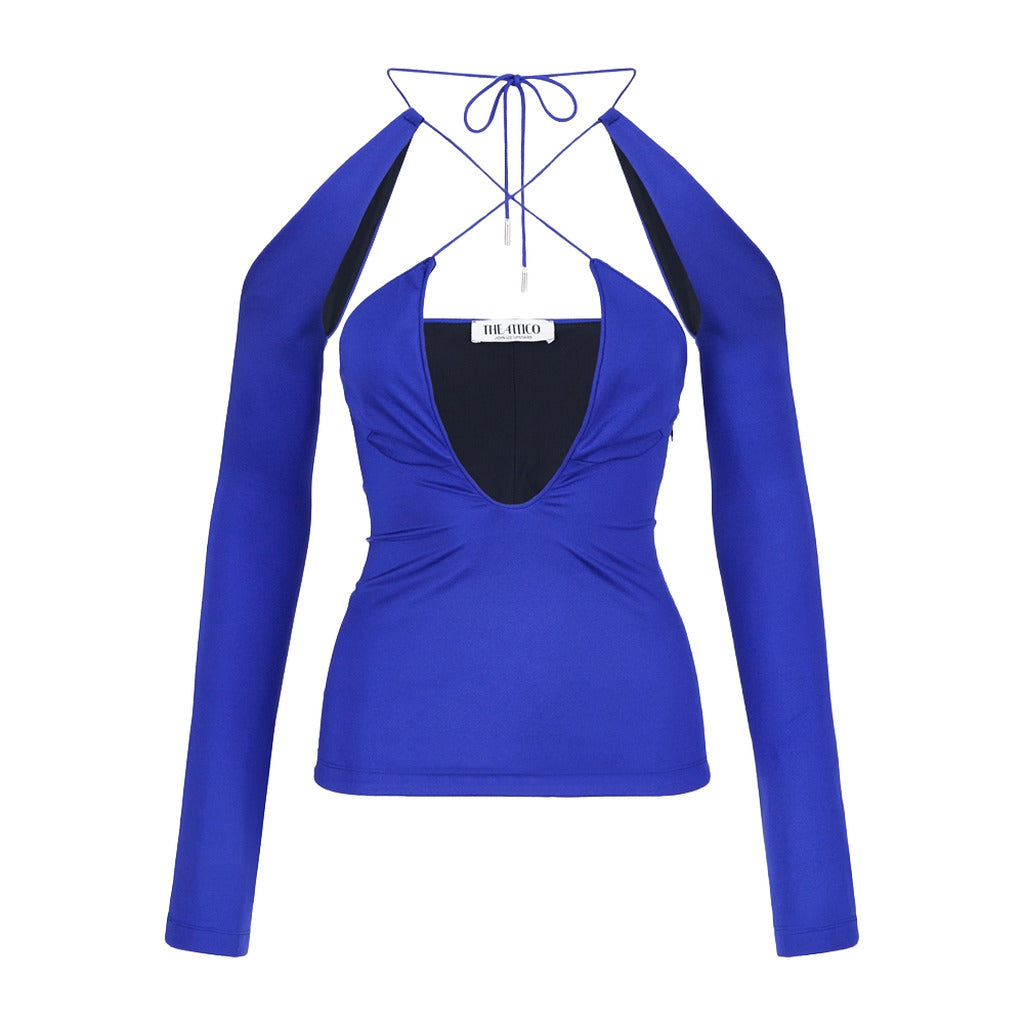 The Attico Long-Sleeved Top in Blue