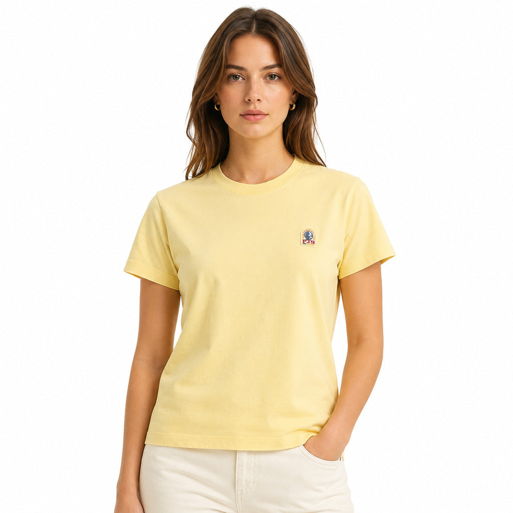 Parajumpers Sabella T-Shirt in Yellow Cotton