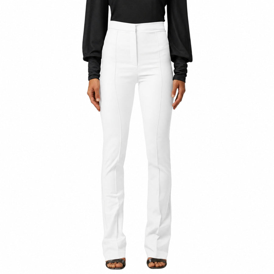 Patrizia Pepe – white trousers – front view worn with black top