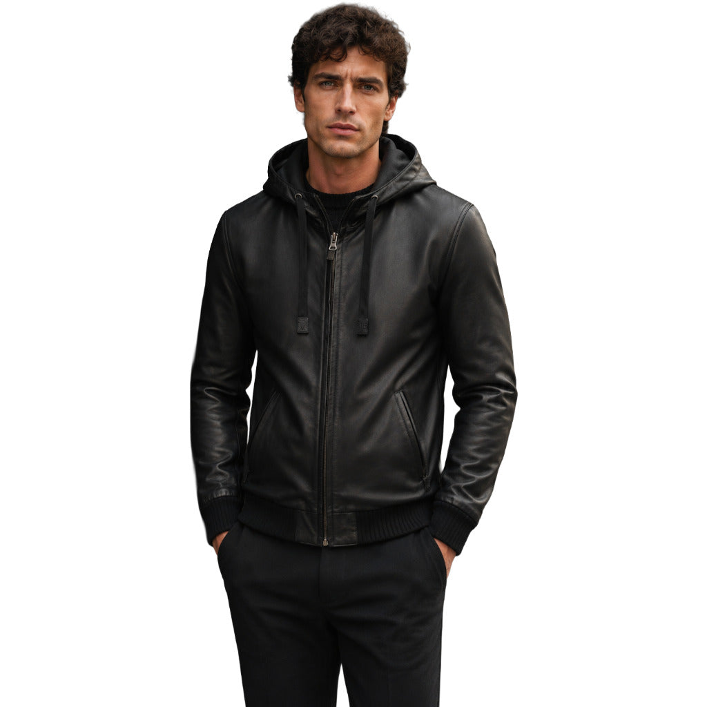Dolce & Gabbana Black Leather Jacket