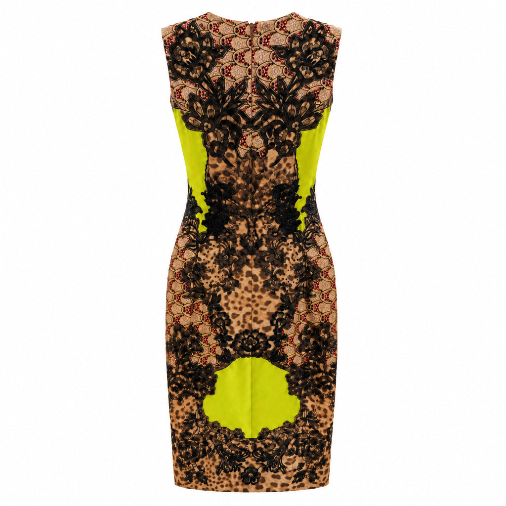 dolce & gabbana - abito floreale con pizzo