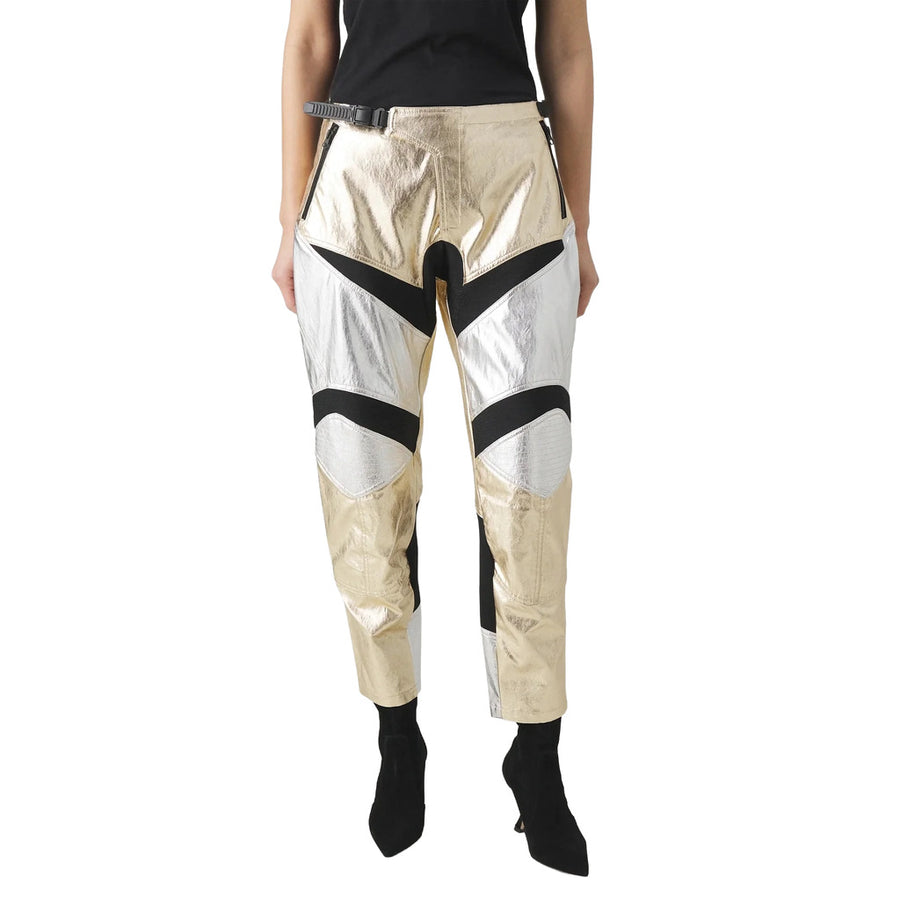 Pinko Prometeo Gold Silver Trousers