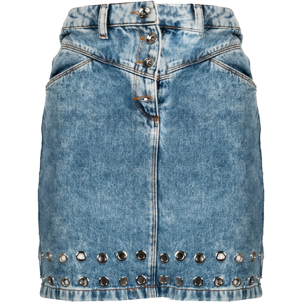 Patrizia Pepe Denim Miniskirt in Light Blue