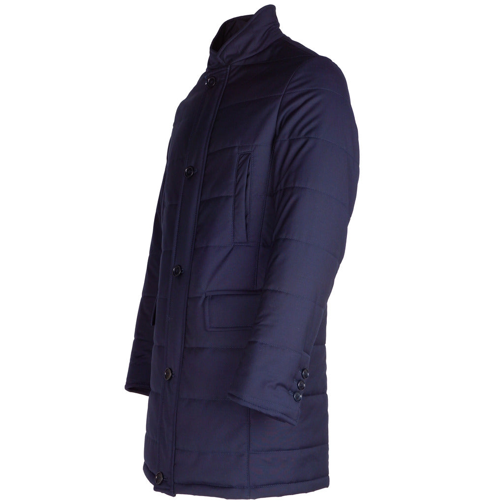 Loro Piana Tessuto – Tessuto Green Storm System Jacket – Side angle showing sleeves, collar and front pockets