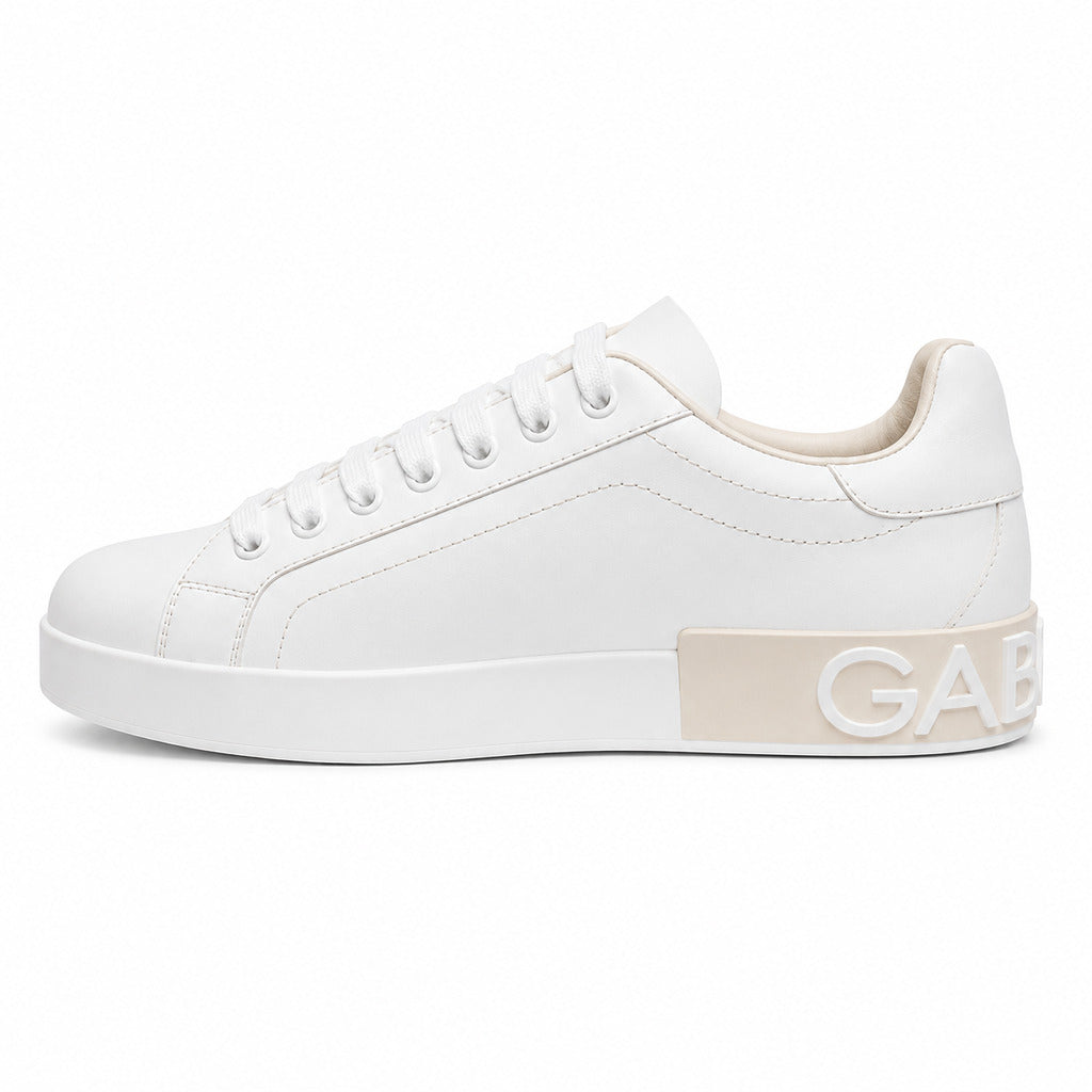 dolce & gabbana - sneaker portofino bianca & beige