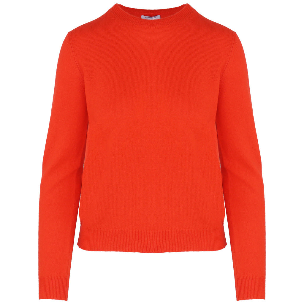 Malo – Cashmere Crew-Neck Sweater in Brick – Orange front view
