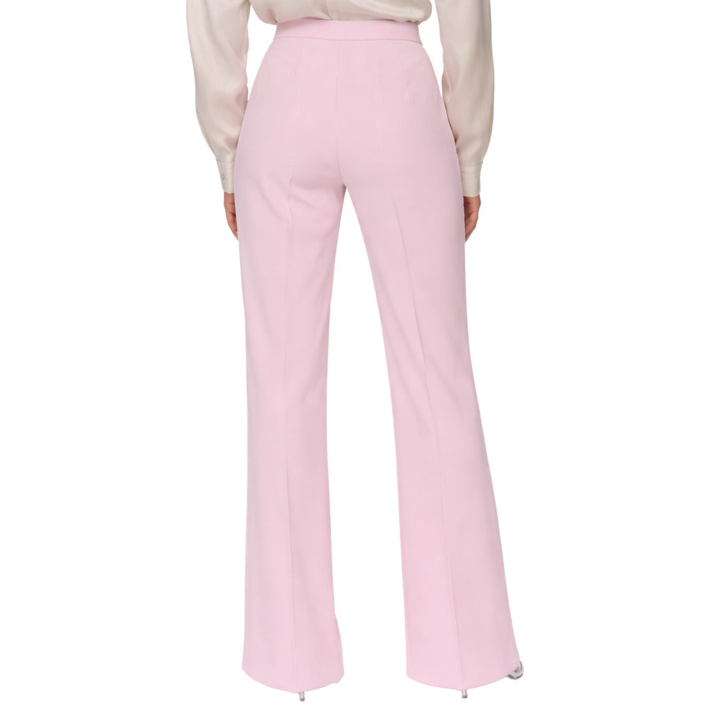 Pinko – Hulka pink wide-leg trousers – back view on model