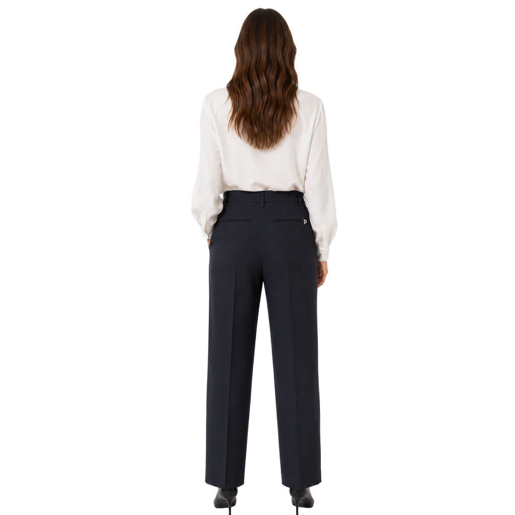 Dondup – blue Svasati cropped flared trousers – back worn by model