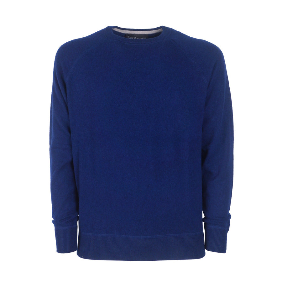 Emilio Romanelli raglan cut sweater in blue, main view