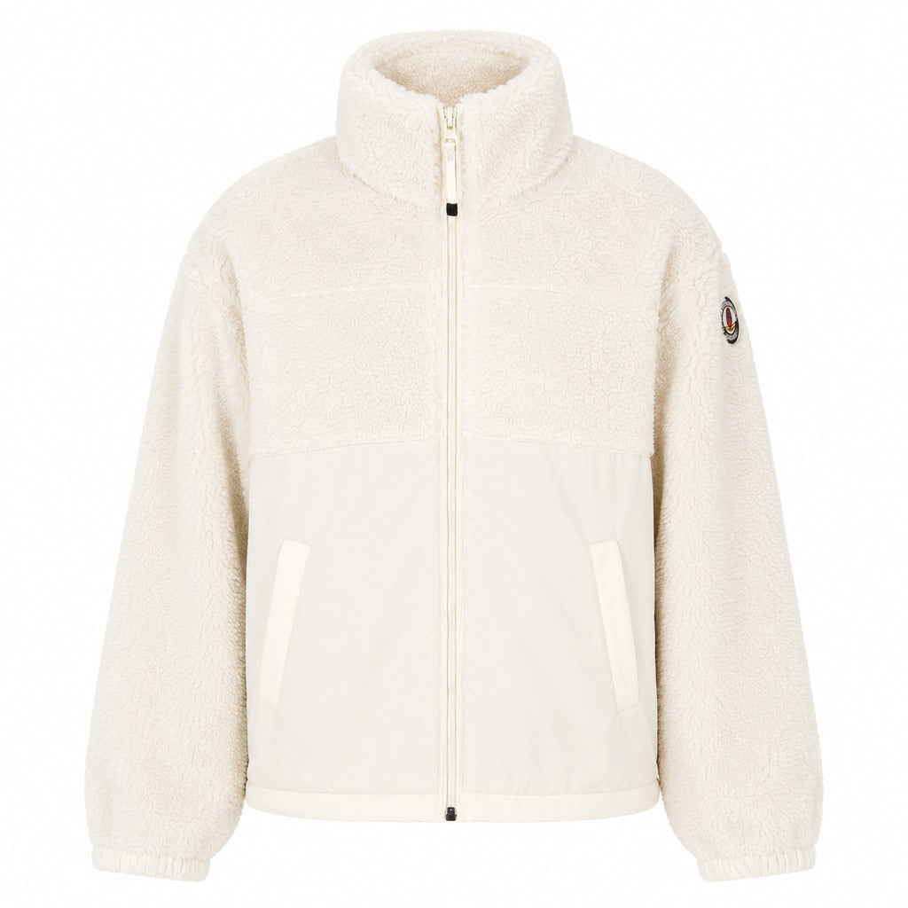 Parajumpers – Kofinne white fleece bomber jacket – front flat packshot