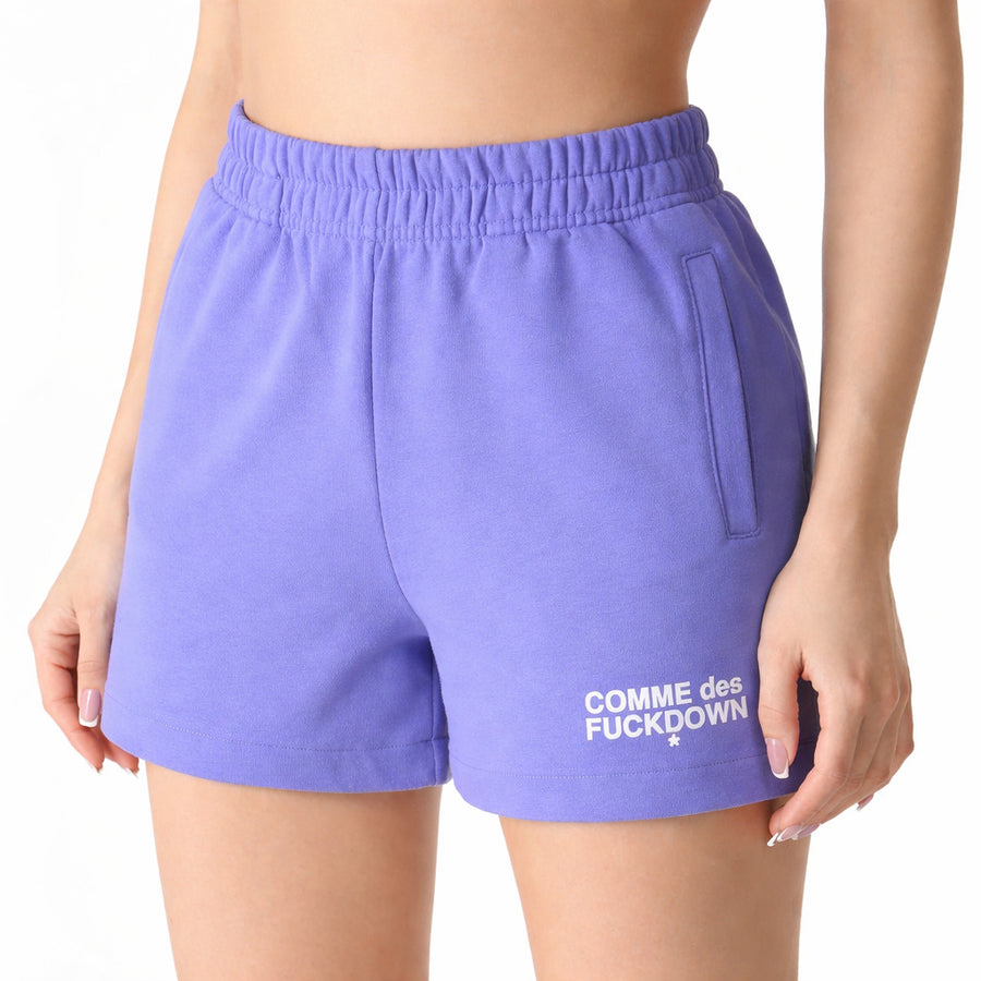Comme Des Fuckdown Purple Cotton Shorts