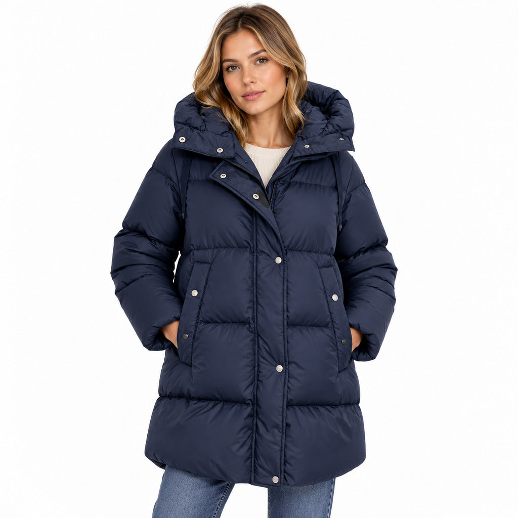Moorer – giubbbotto lungo nairobi long jacket – model wearing it from the front