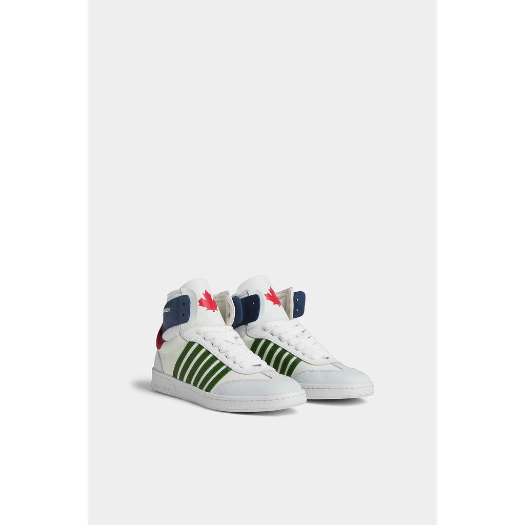 dsquared2 2°choice - high boxer sneakers in white, close-up view