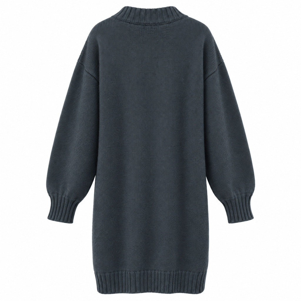 Anna Molinari – anthracite knit mini dress – back product view