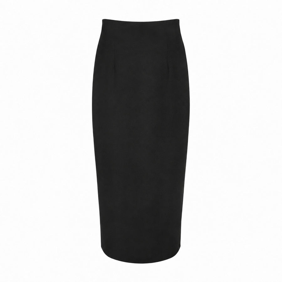 Dolce & Gabbana – black maxi skirt – front view, shown flat against white