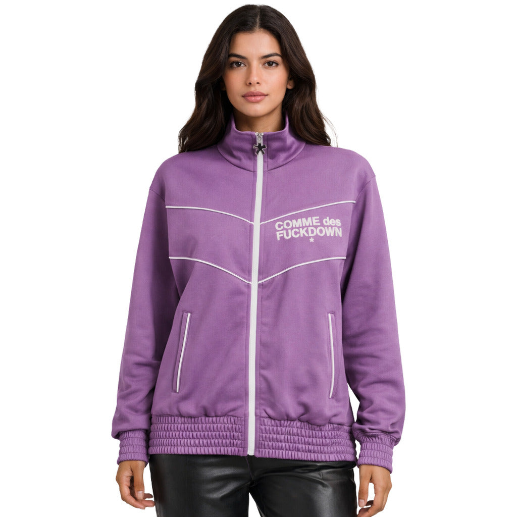 COMME des FUCKDOWN Zip-Up Hoodie in Purple