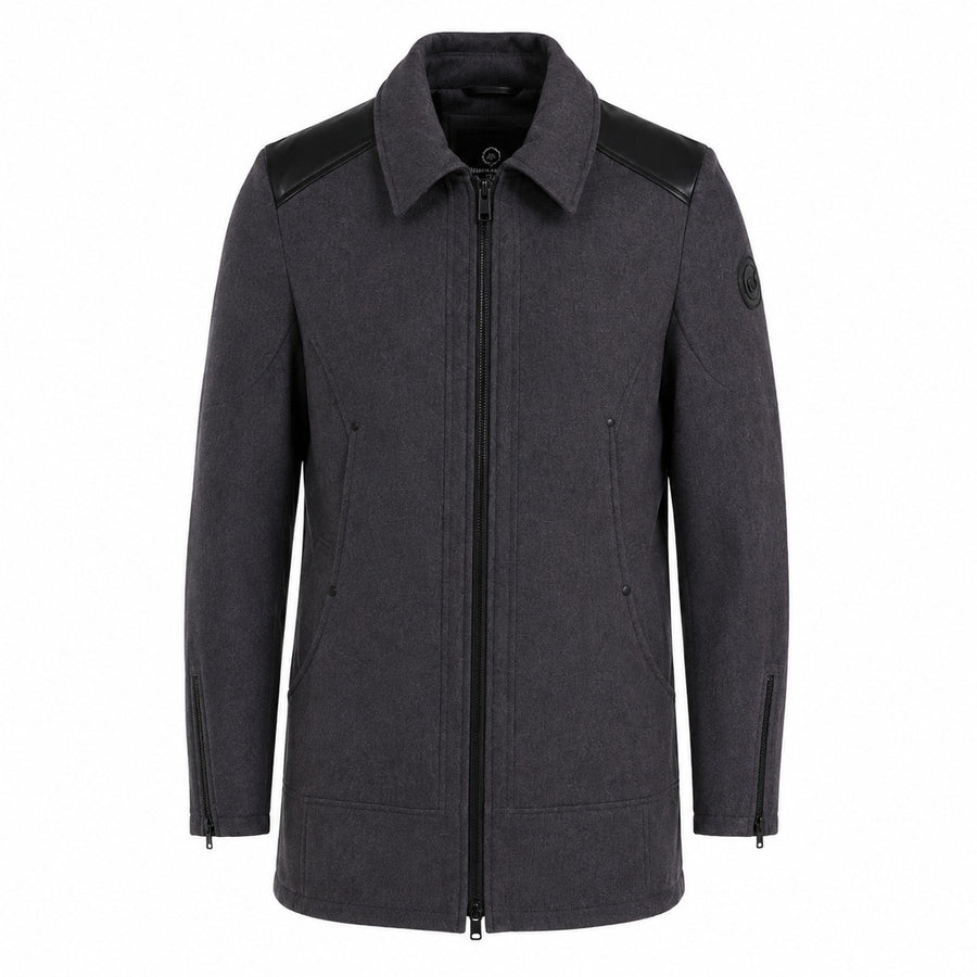 Moose Knuckles – Namur grey parka – front flat packshot