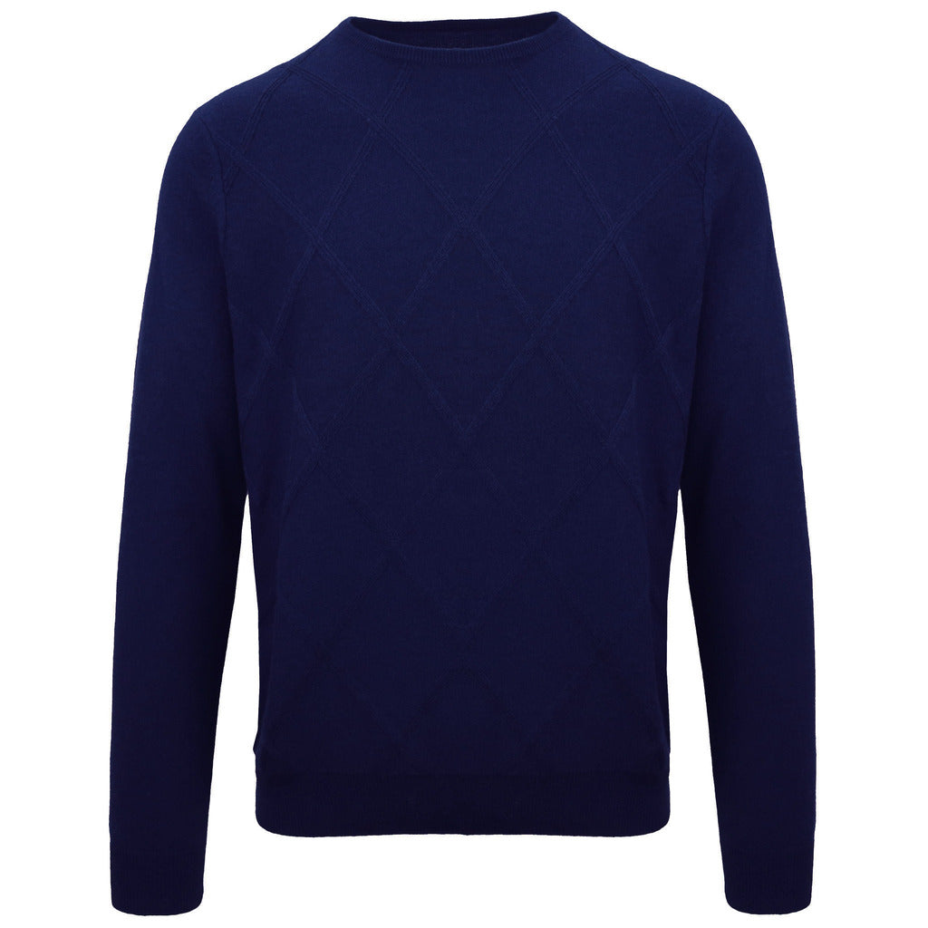 Malo – Girocollo Cashmere Crewneck Sweater – front view in dark navy