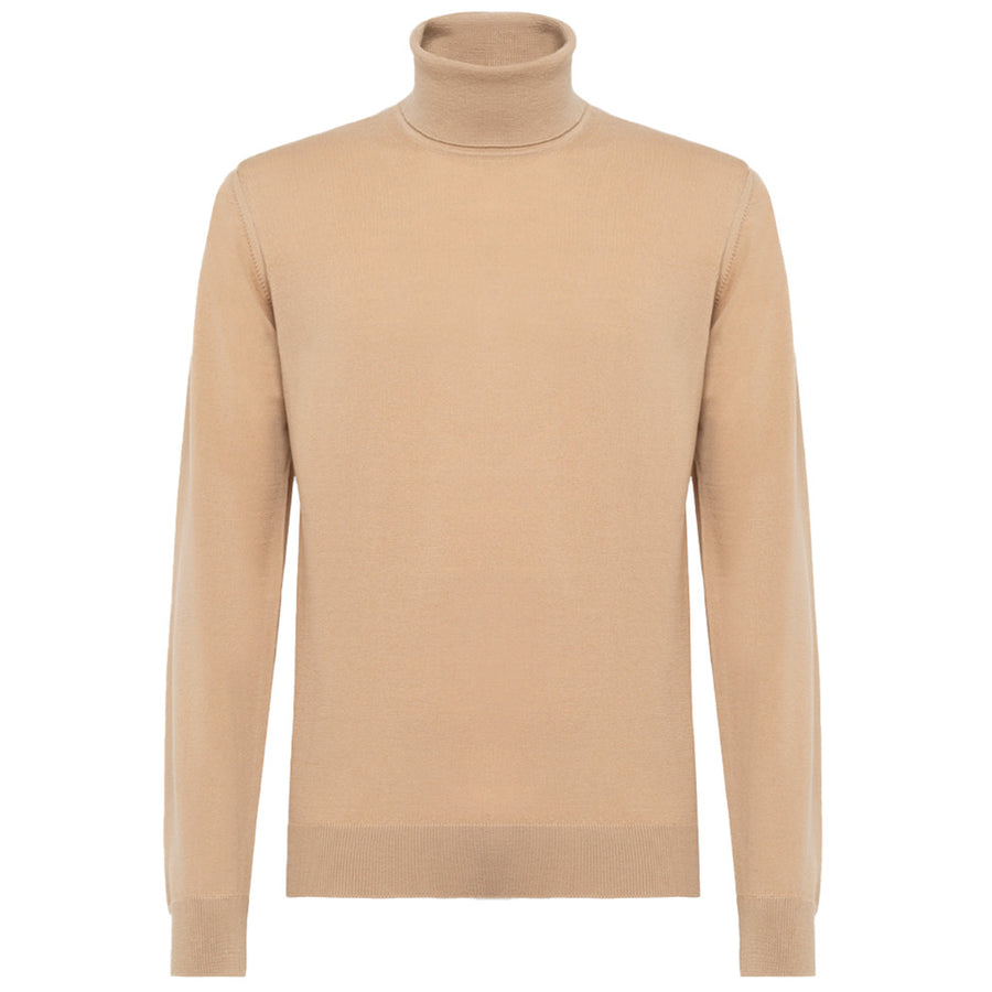 alpha studio - maglia dolcevita beige