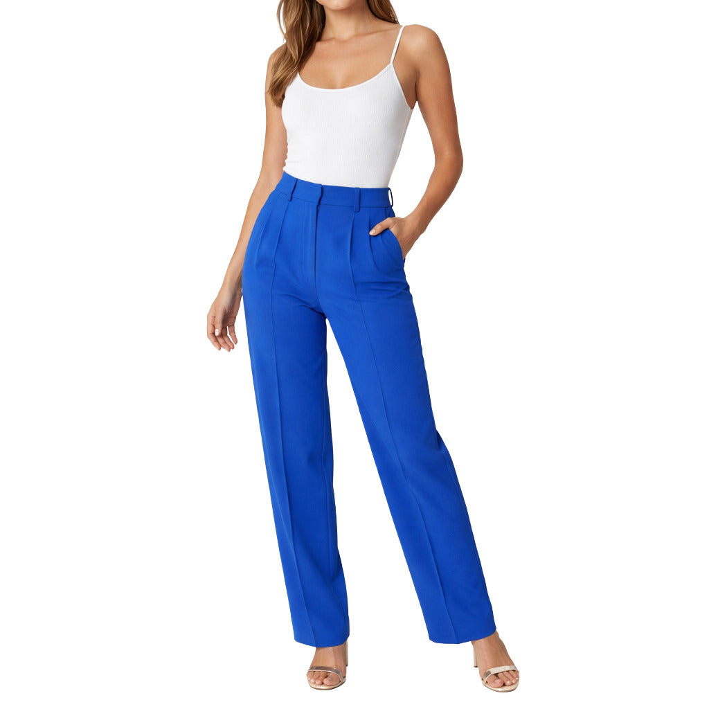 Elisabetta Franchi Pleated Pants in Blue