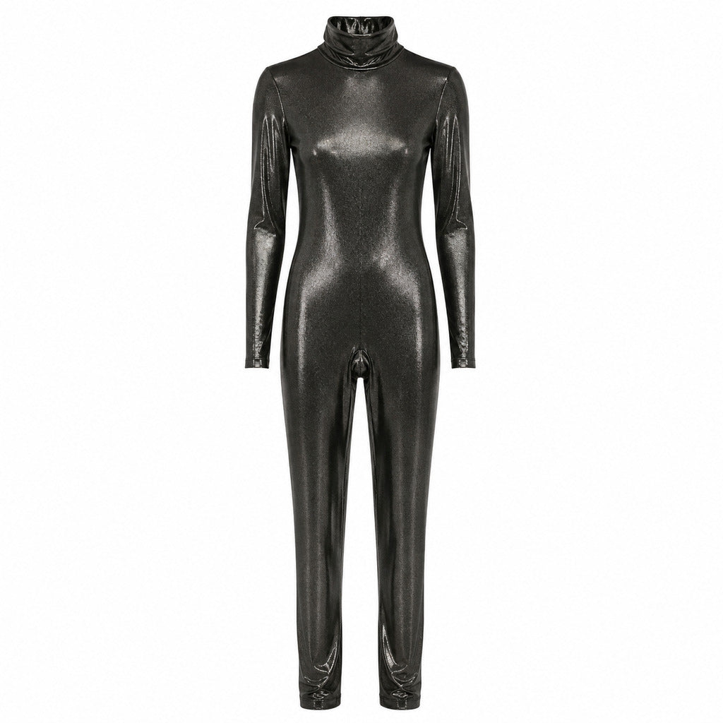 dolce & gabbana - tuta laminata collo alto