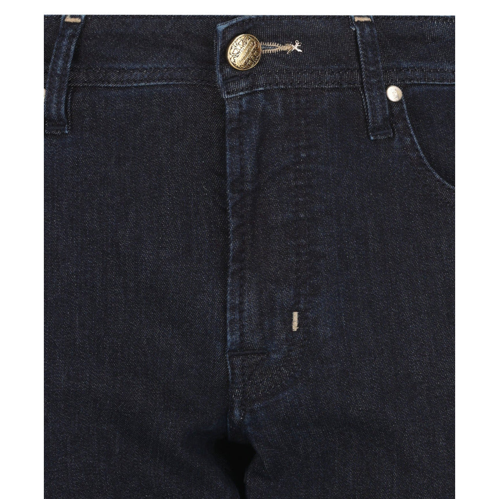 Tramarossa – Michelangelo DBSCP Cortina Jeans – close-up of dark blue denim and button