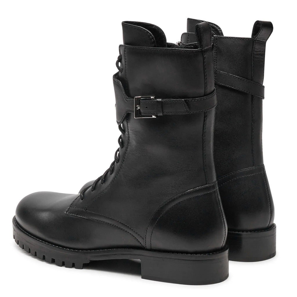 Patrizia Pepe Black Calfskin Ankle Boots