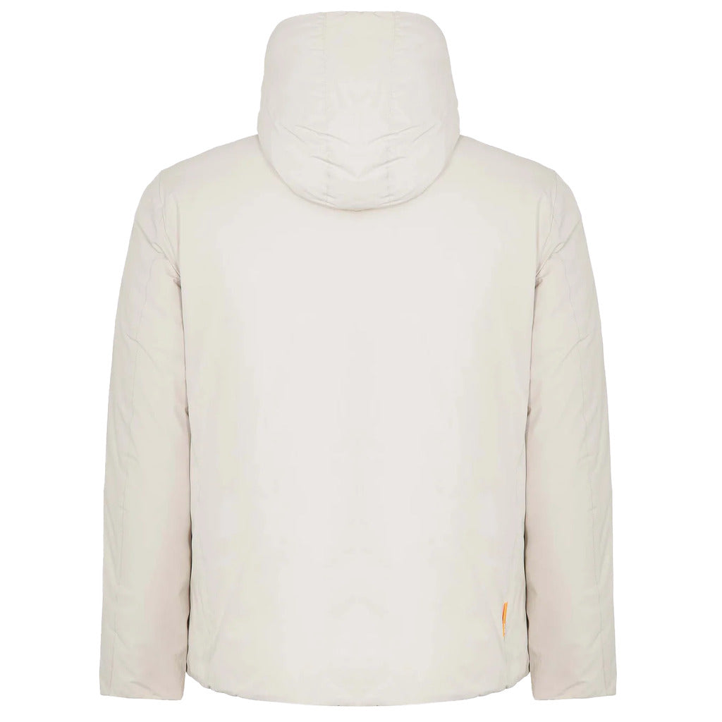 Suns – Flaminio Plus white padded jacket – back view with hood and plain panel