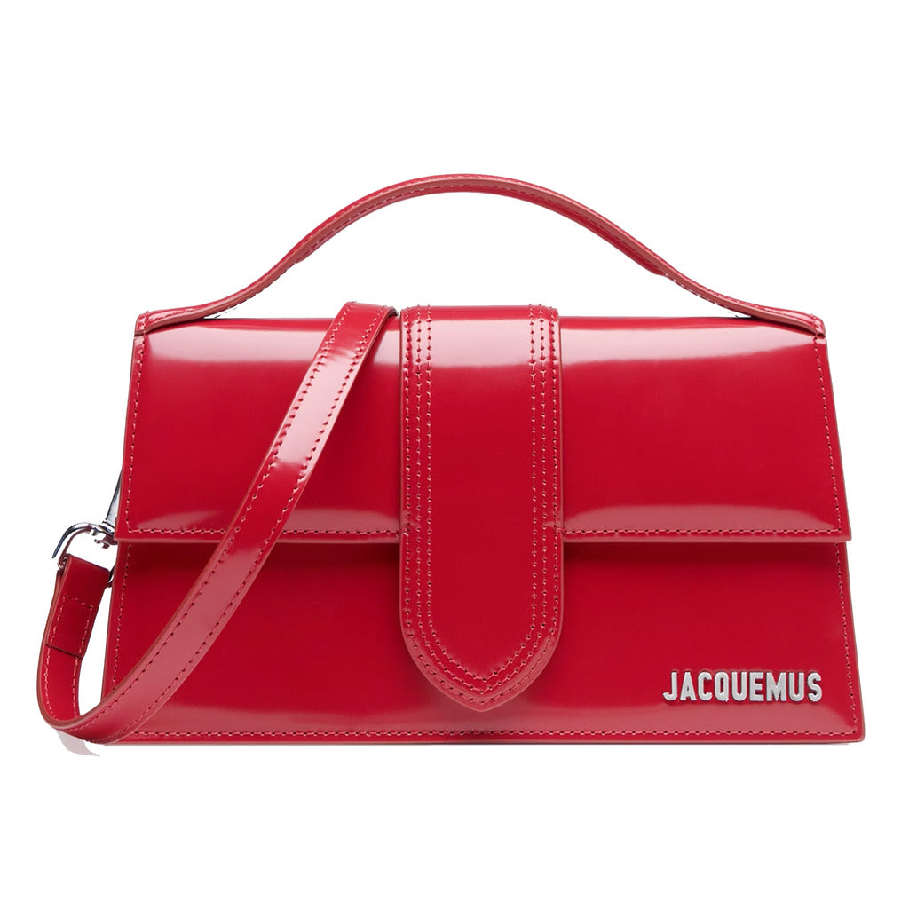 Jacquemus – Le Grand Bambino schoudertas – rode voorkant met klep en handvat