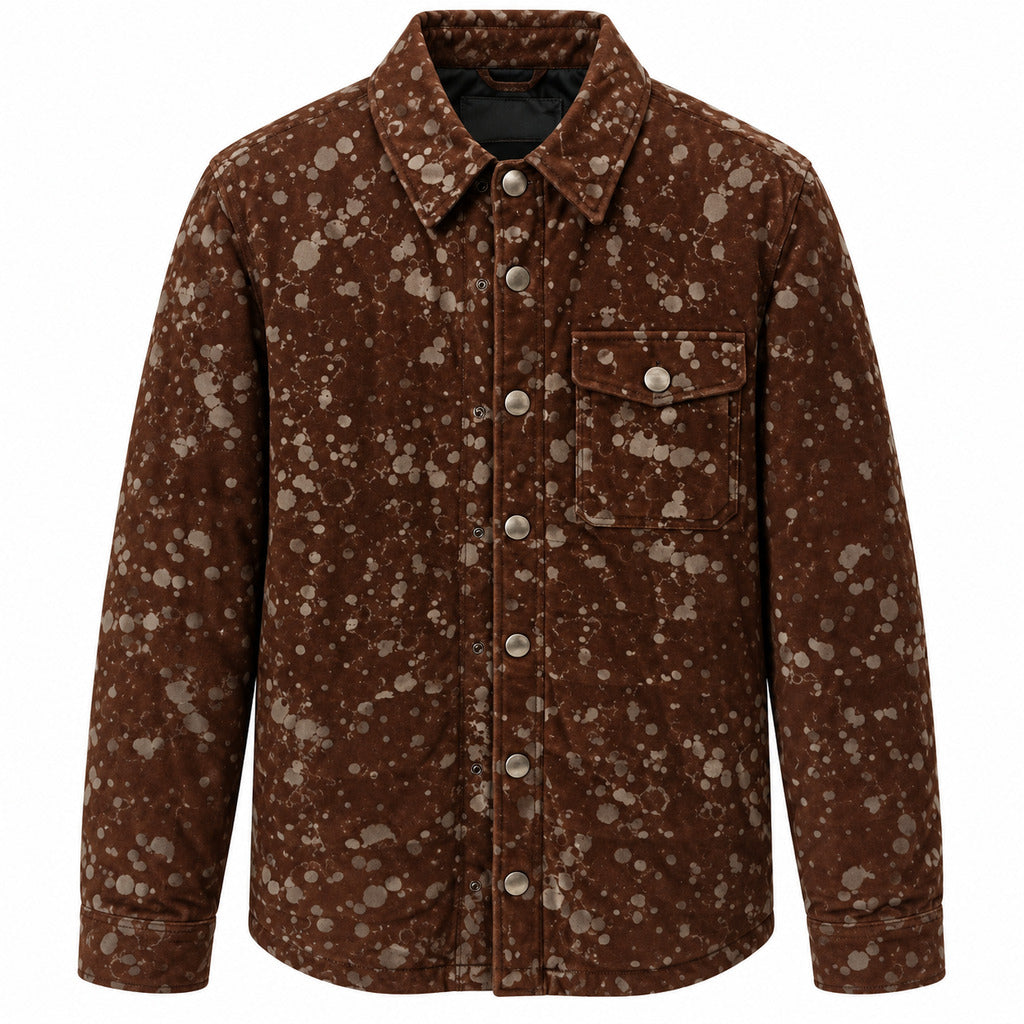 Hogan – Camouflage Jacket in Brown – flat front view on white background