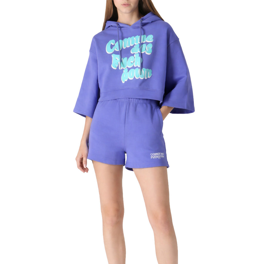 COMME des FUCKDOWN Cropped Hoodie in Purple