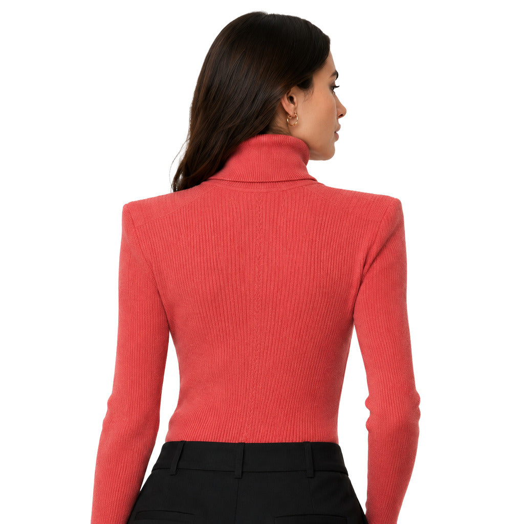 Balmain Pink Ribbed Crew-Neck Sweater