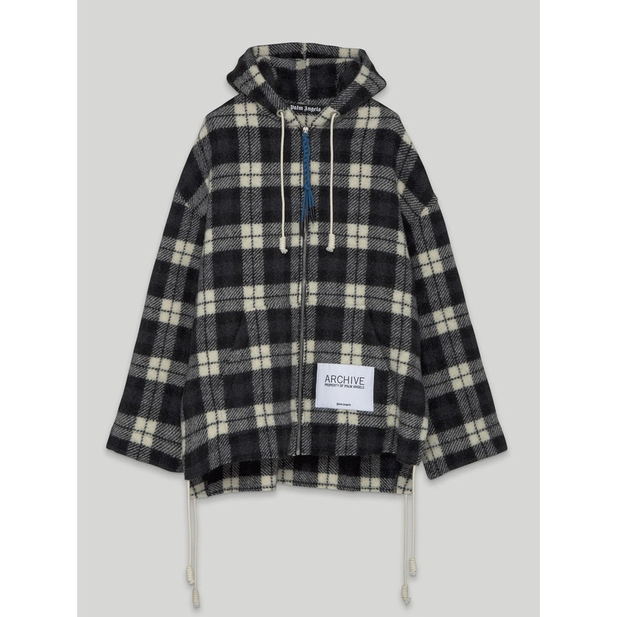 palm angels - archive check black sweatshirt, main view