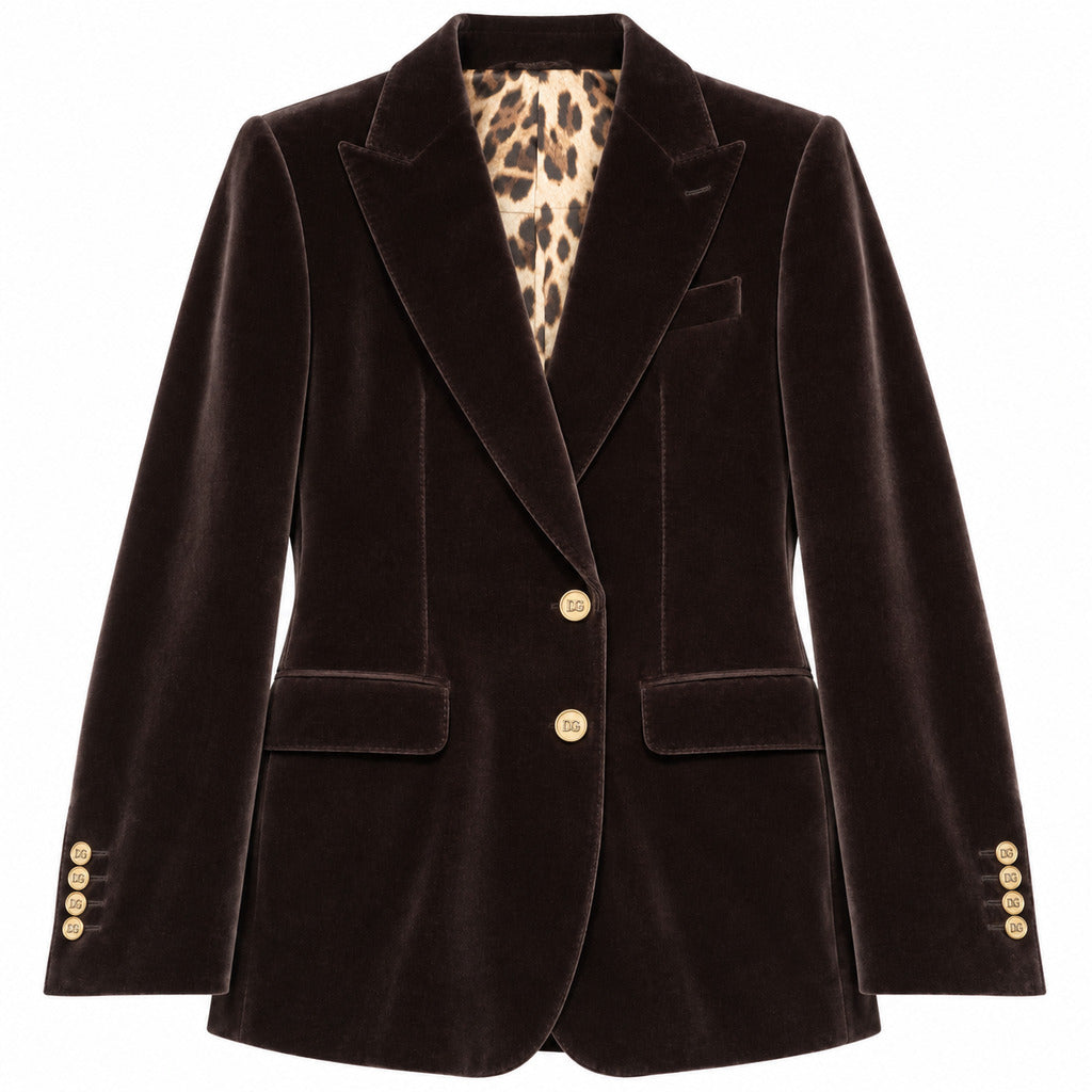 dolce & gabbana - giacca velluto marrone