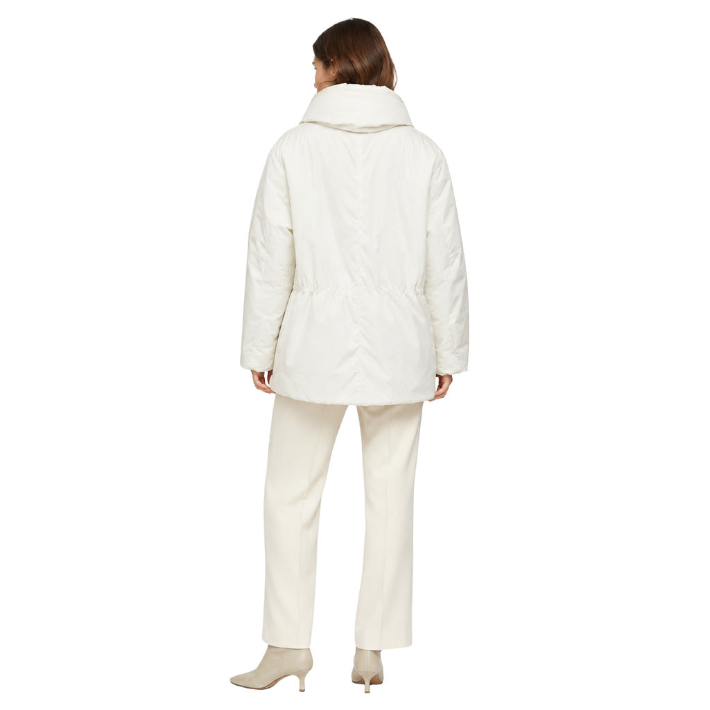 Parajumpers – Nairana beige down jacket – worn back view showing gathered waist