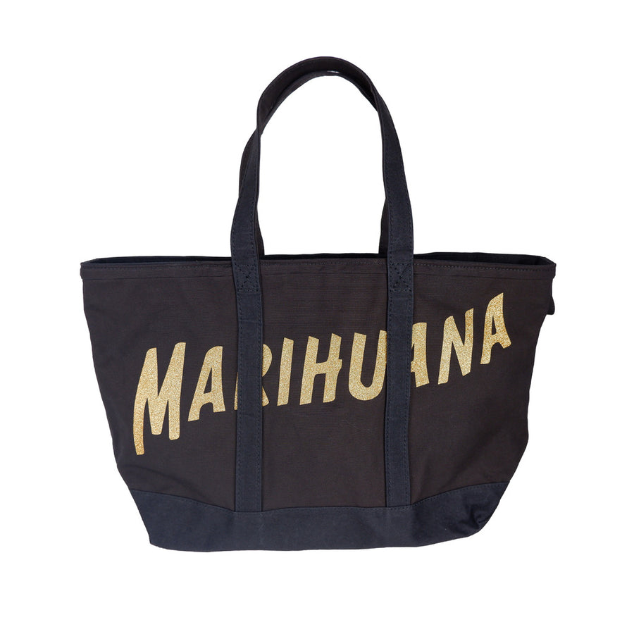 Palm Angels Marihuana shopper in black, main product view