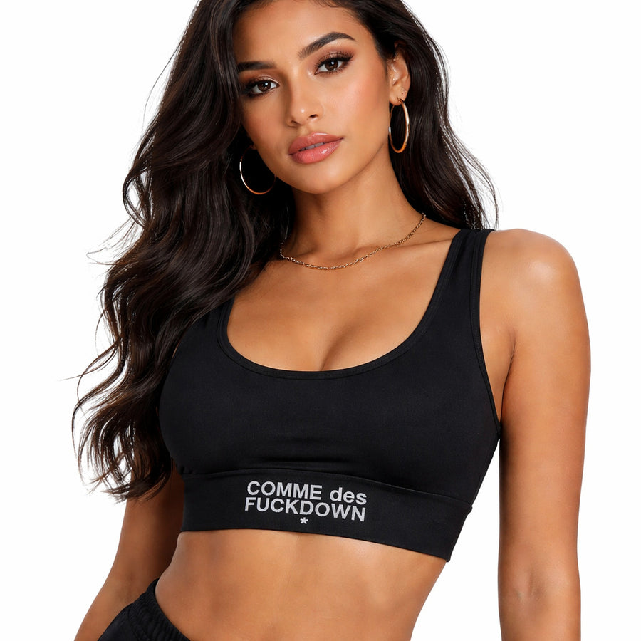 Comme Des Fuckdown Cropped Top in Black