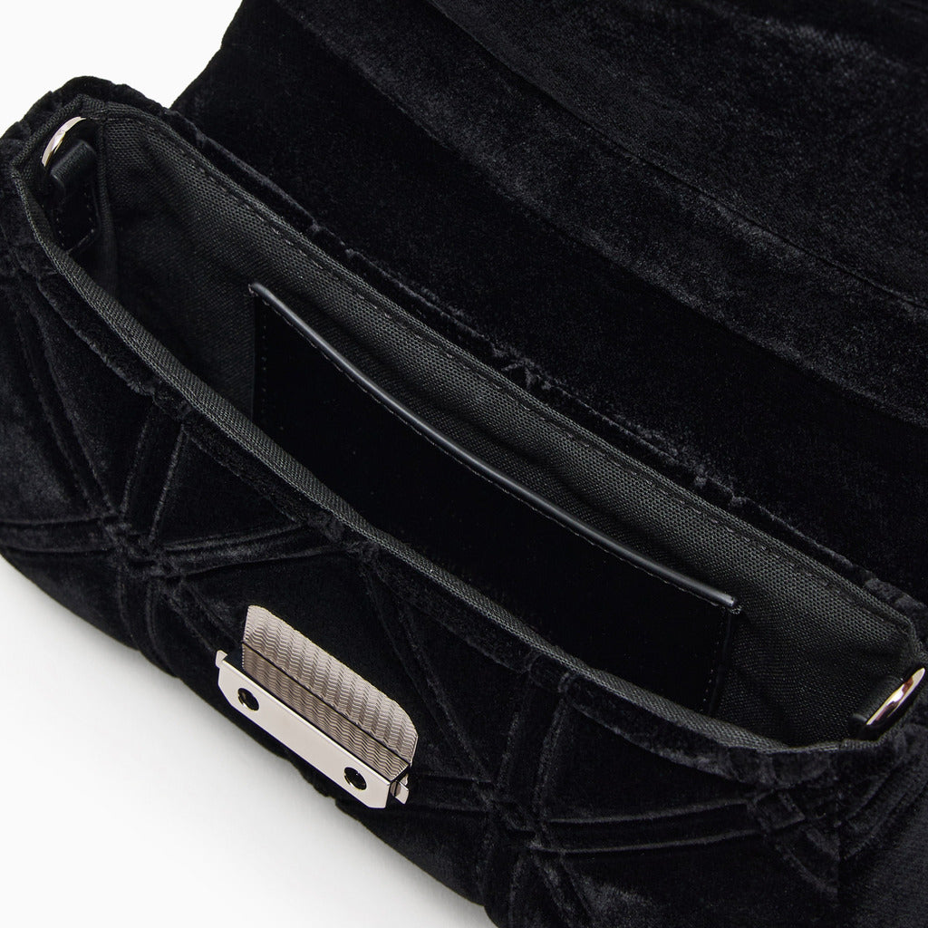 Emporio Armani Mini Shoulder Bag in Black Velvet