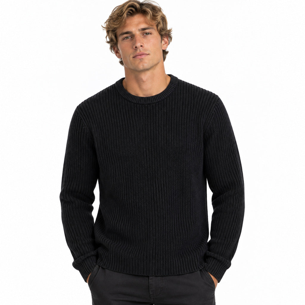 dolce & gabbana - maglione a coste blu