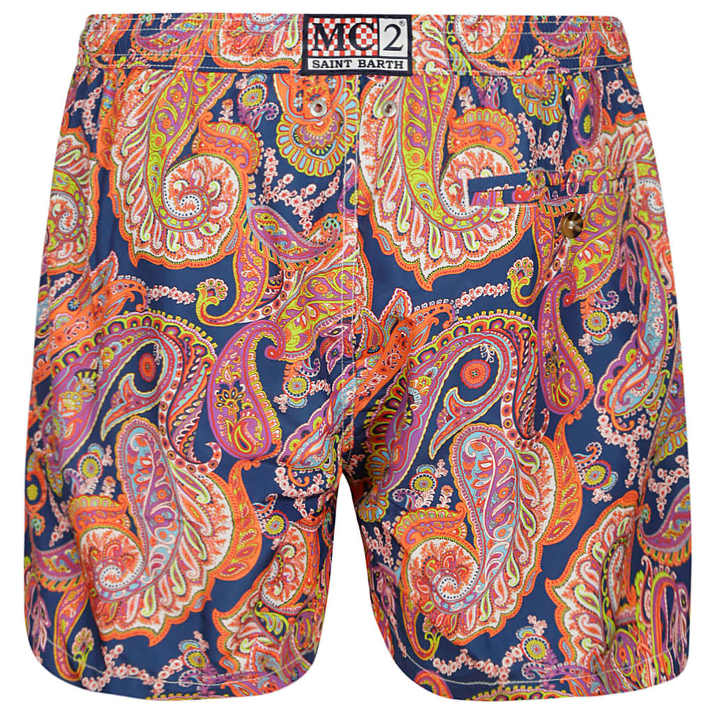 MC2 Saint Barth Lighting Paisley Draw 61 Swim Shorts in Multicolor