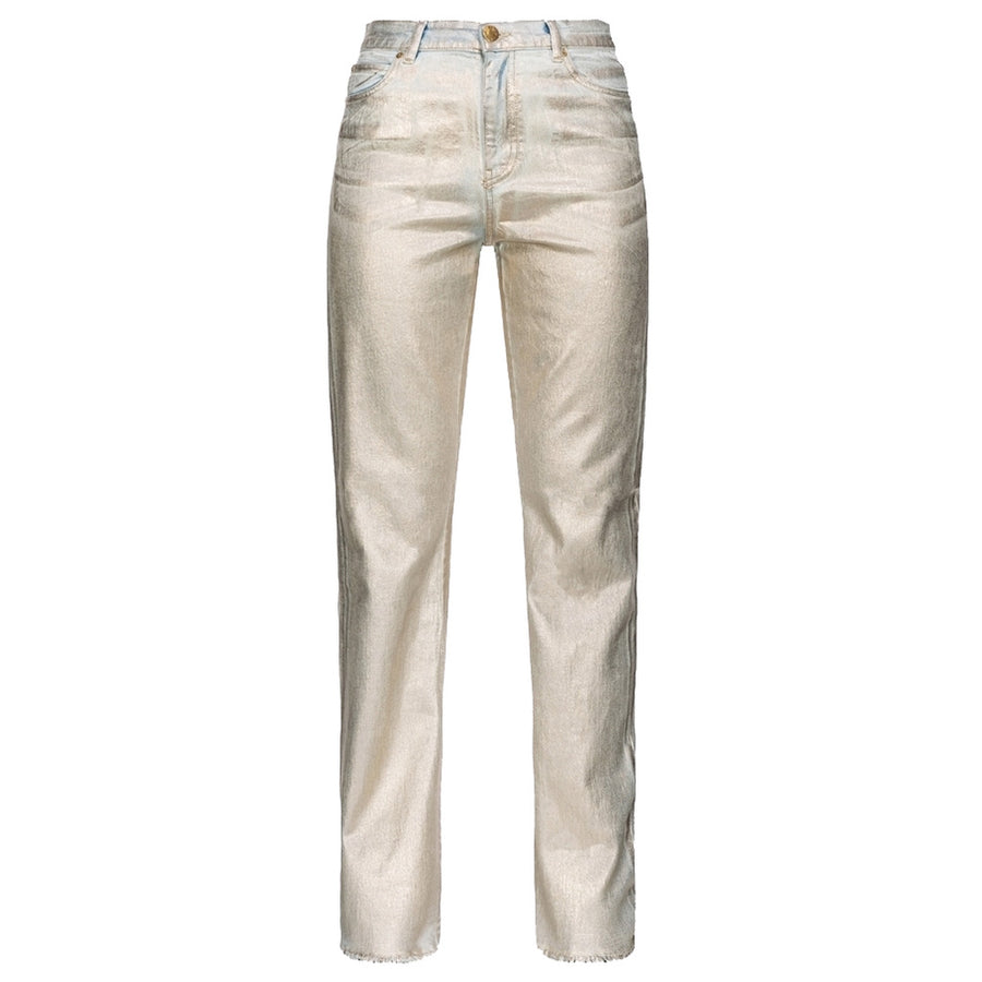 pinko - jeans roxanne straight silver