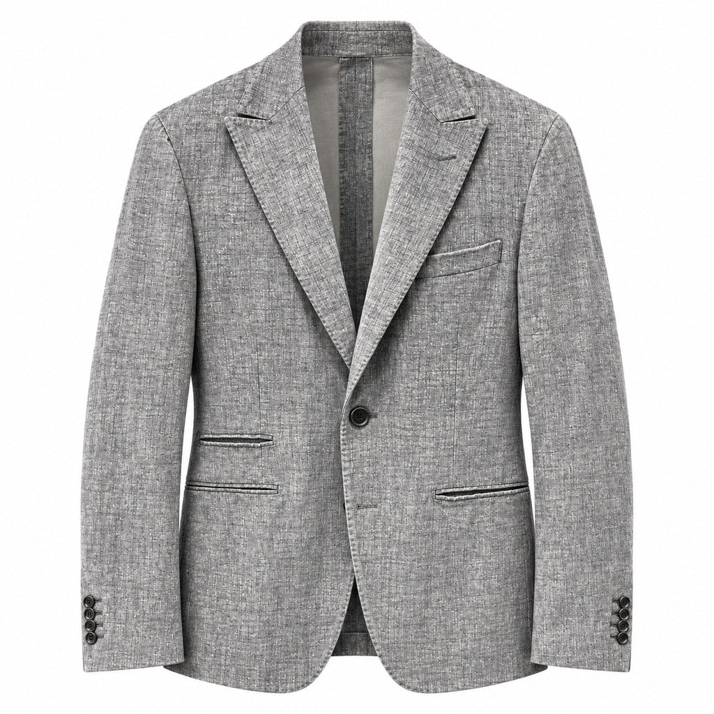 Hogan – Cotton Formal Jacket – grey front-facing flat packshot with textured fabric